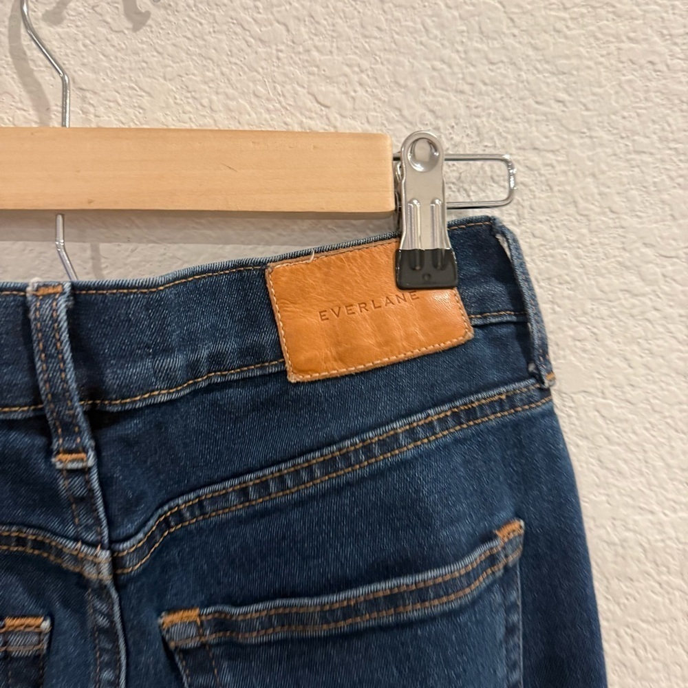 Everlane- High Rise Dark Wash Skinny Jeans- Size 27 - Picture 5 of 6